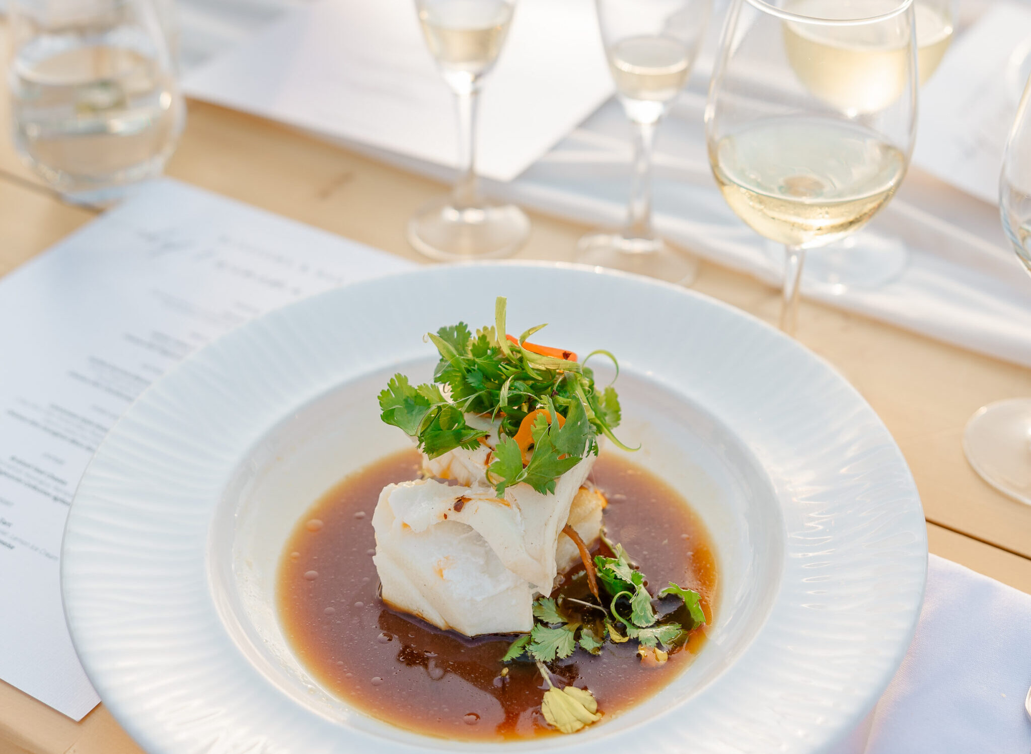 Multi-course chef and winemaker dinner for wine and dine Braselton GA at Matisse